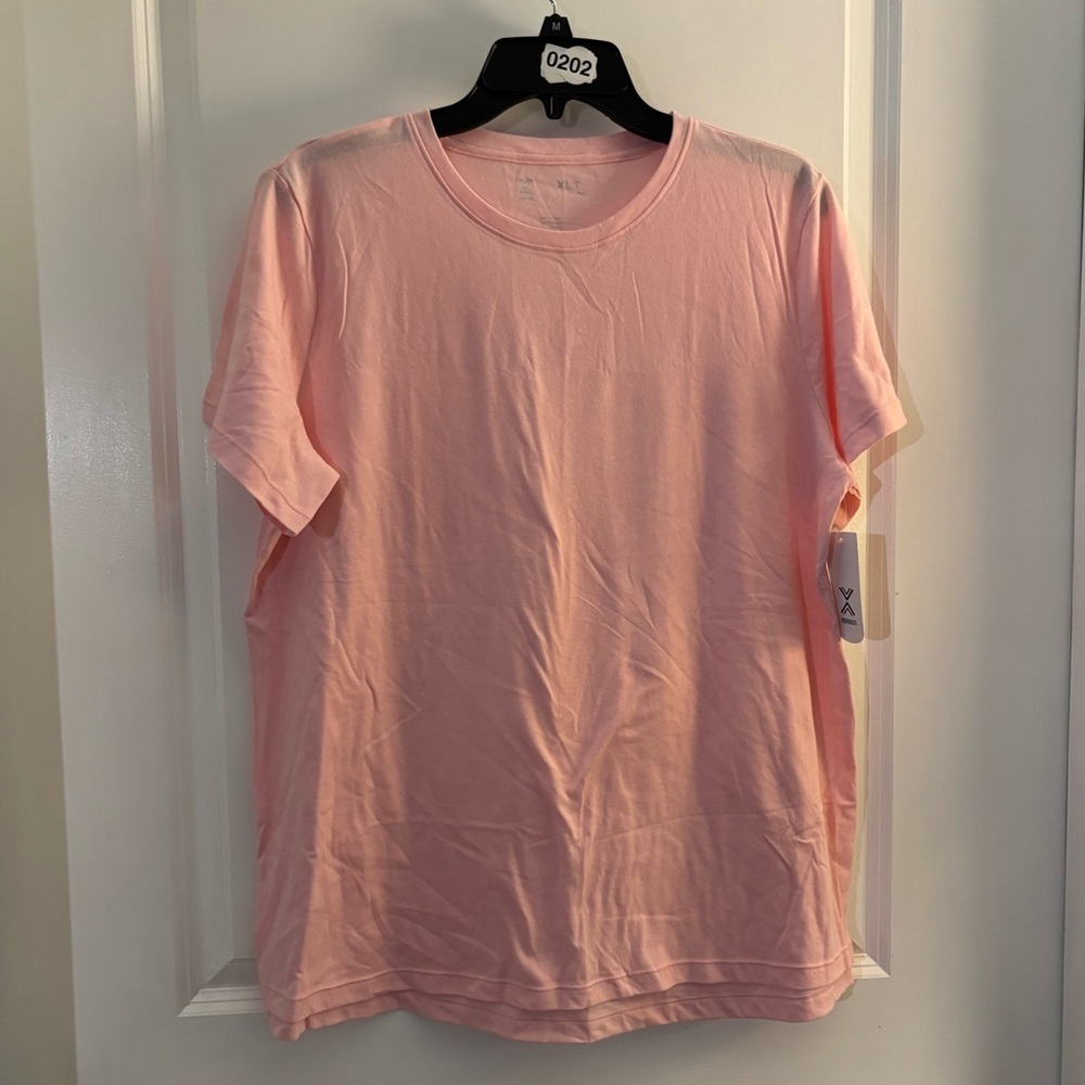Women’s Xersion Crew Neck T-Shirt in Light Pink Sz XLT